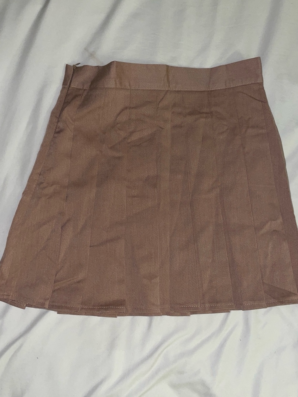 SHEIN Tan/Brown Pleated Mini Skirt